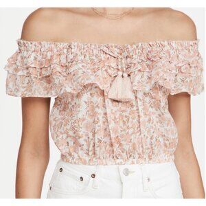 Loveshack Fancy Floral adoring crop top NWT large